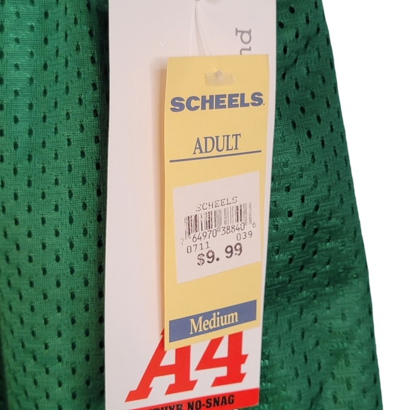 A4 Zephyr No-Snag A4 Technical Fabric Vintage Y2K Green Mesh Activewear Shorts L - Picture 4 of 12